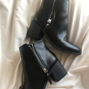 H&M Black Leather Booties